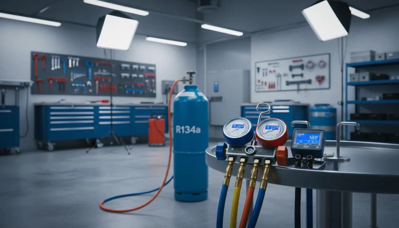 Carga de Gas R134a y R1234yf